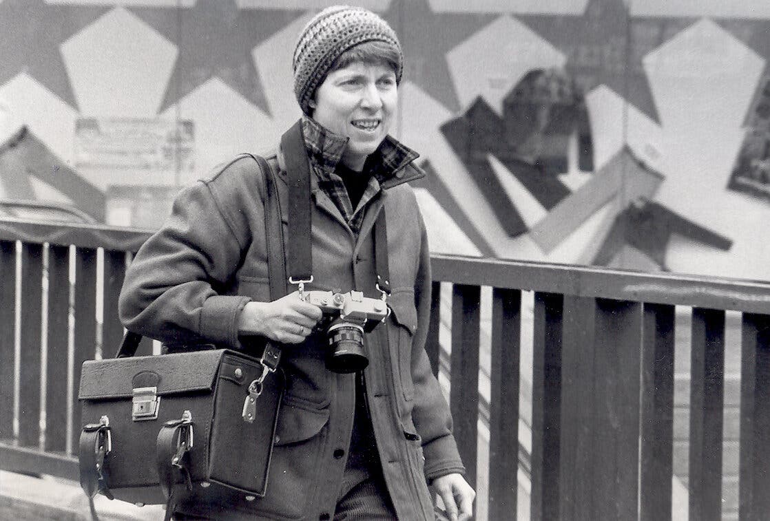 Portrait of Cathy while photograhing in 1975